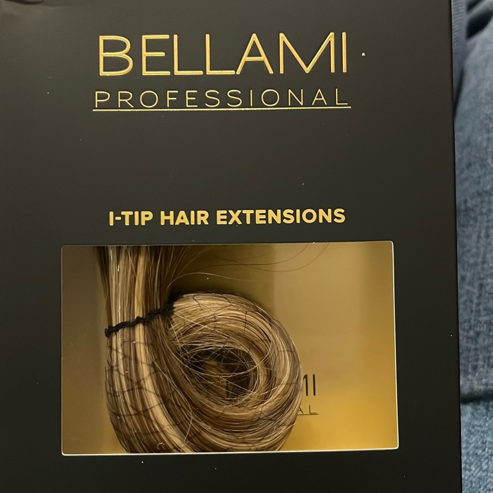 NEW NEVER USED Bellami extensions i-tips 16” hot toffee blonde